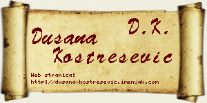 Dušana Kostrešević vizit kartica